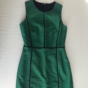J.Crew Jacquard Dress in Emerald